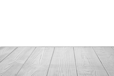 Wooden surface against white backgroundの写真素材