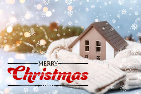 Beautiful greeting card for Merry Christmas celebrationの写真素材