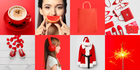 Beautiful collage of bright photosの写真素材