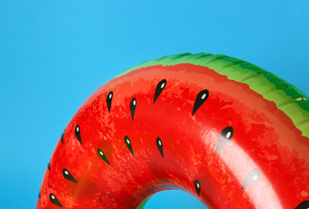 Inflatable ring on color backgroundの写真素材