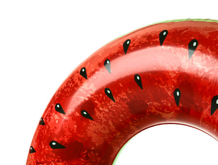 Inflatable ring on white background