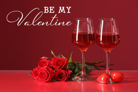 Beautiful greeting card for Valentine's Day celebrationの写真素材