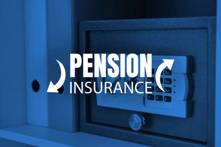 Safe with text PENSION INSURANCE