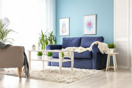 Interior of light modern roomの写真素材