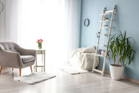 Interior of light modern roomの写真素材