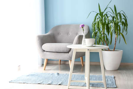 Interior of light modern roomの写真素材