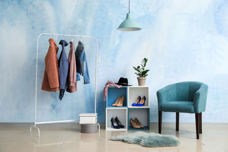 Stylish interior of modern hallの写真素材