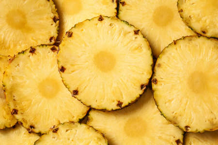 Many pineapple circles as background
