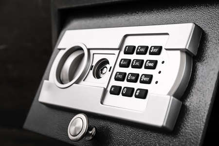 Panel of modern safe, closeup