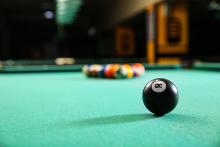 Billiard ball on table in club