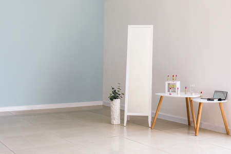 Interior of modern makeup room