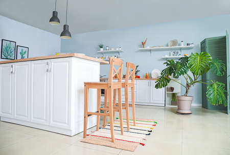 Interior of modern comfortable kitchen