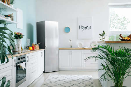 Interior of modern comfortable kitchen