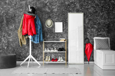 Stylish interior of modern hallの写真素材