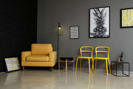 Interior of modern comfortable roomの写真素材