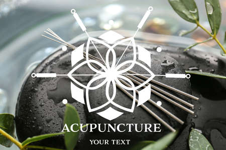 Advertisement poster of modern acupuncture centerの写真素材