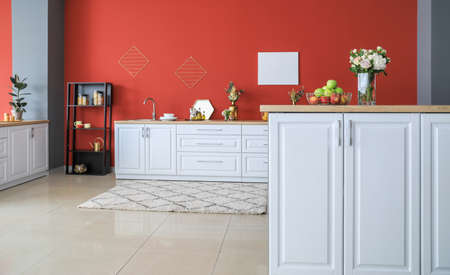 Stylish interior of modern kitchen
