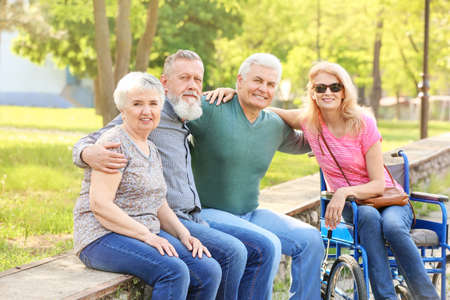 Group of senior people in park
