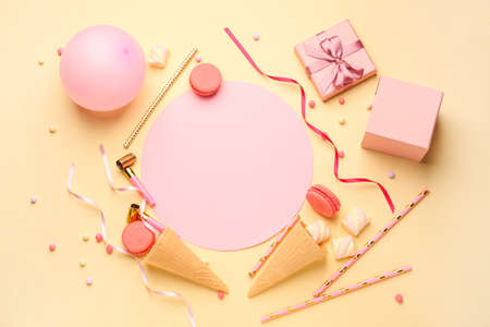 Beautiful greeting card for Birthdayの写真素材