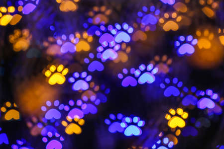Blurred lights on dark background