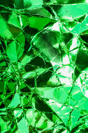 Texture of crumpled foil, closeup