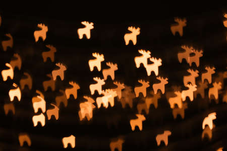 Blurred lights on dark backgroundの写真素材