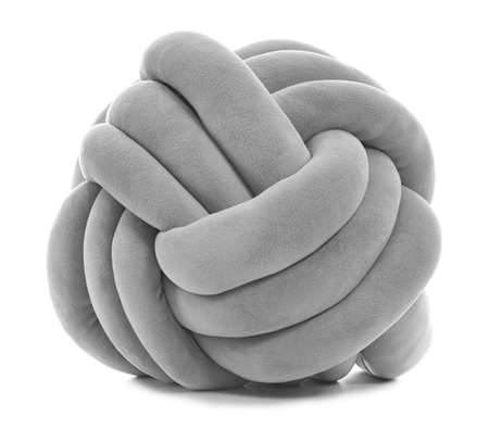 Creative decorative pillow on white backgroundの写真素材