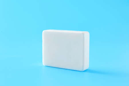 Soap bar on color backgroundの写真素材
