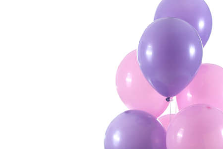 Air balloons on white backgroundの写真素材