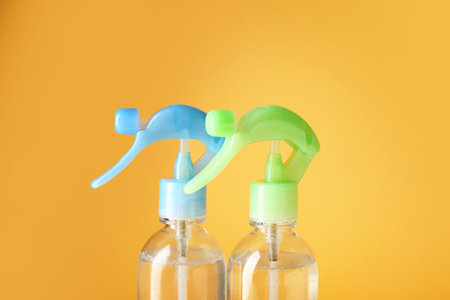 Air fresheners on color backgroundの写真素材