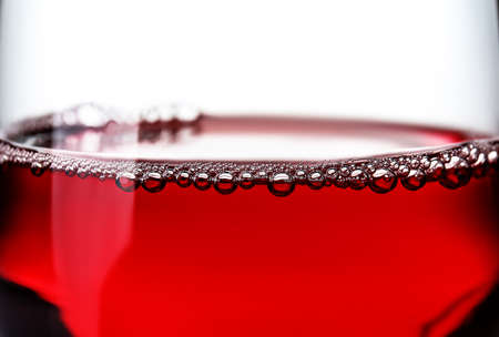 Glass of tasty wine, macro viewの写真素材