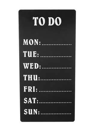 Empty to do list on white background