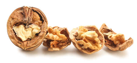 Tasty walnut isolated on white