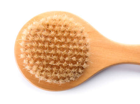 Massage brush on white background