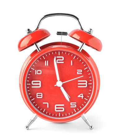 Alarm clock on white background