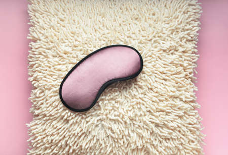 Sleep mask with pillow ob color background