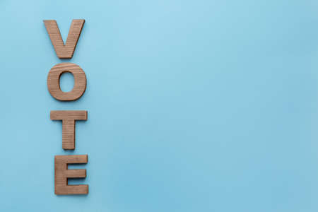 Text VOTE on color backgroundの写真素材