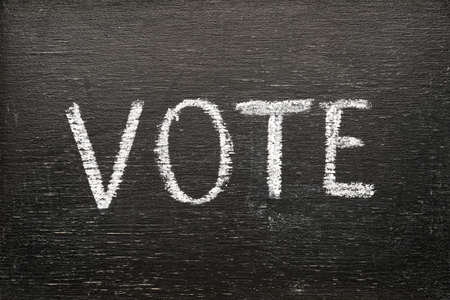 Text VOTE on dark backgroundの写真素材