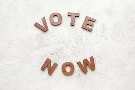 Text VOTE NOW on light backgroundの写真素材