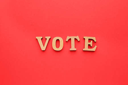 Text VOTE on color backgroundの写真素材