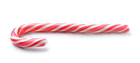 Candy cane on white background
