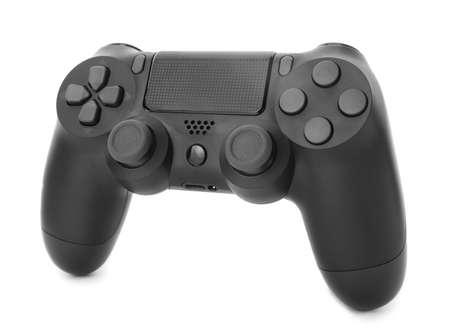 Modern game pad on white background
