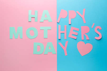 Text HAPPY MOTHER'S DAY on color background