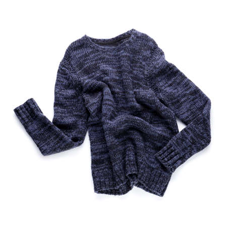 Stylish sweater on white backgroundの写真素材