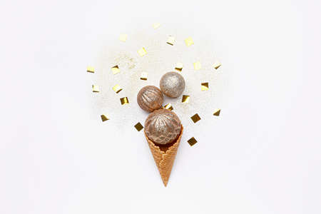 Beautiful Christmas composition on white background