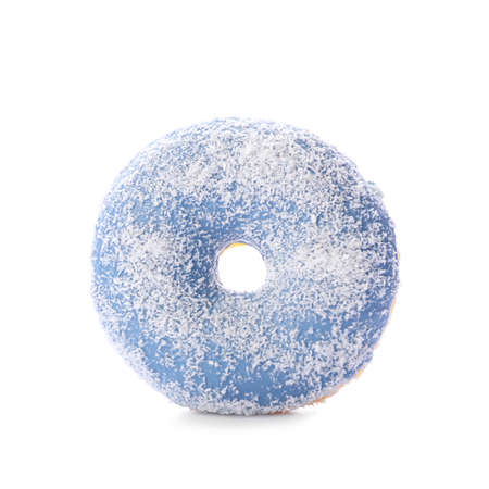 Tasty donut on white backgroundの写真素材