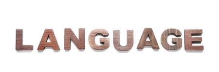 Word LANGUAGE on white backgroundの写真素材