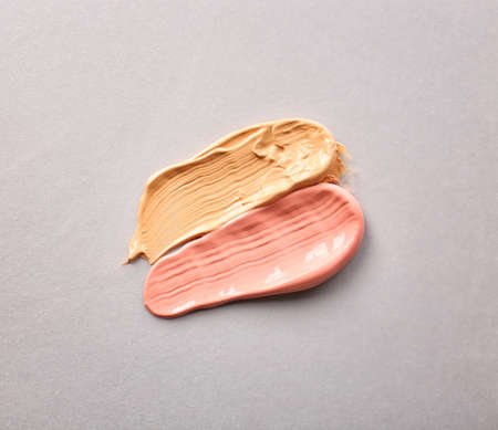 Samples of BB cream on light backgroundの写真素材