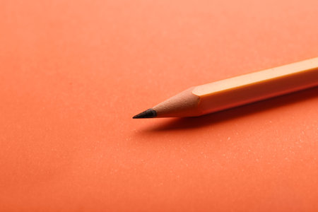 Ordinary pencil on color backgroundの写真素材