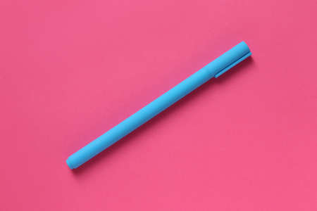 Felt-tip pen on color backgroundの写真素材